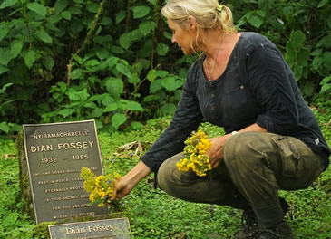 visiting tombs of Dian Fossey